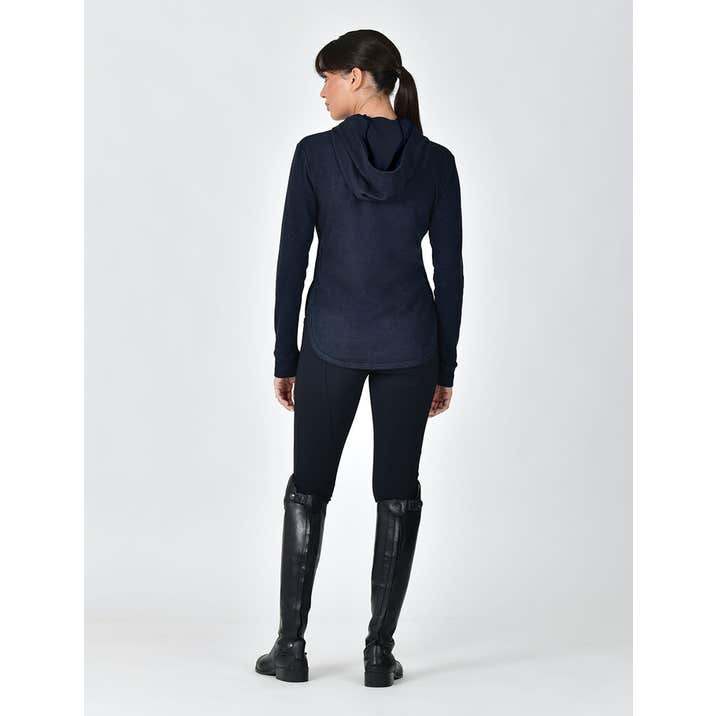 Weatherbeeta London Layer Long Sleeve Top With Hood - Dark Navy Marle