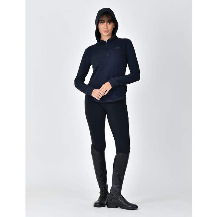 Weatherbeeta London Layer Long Sleeve Top With Hood - Dark Navy Marle