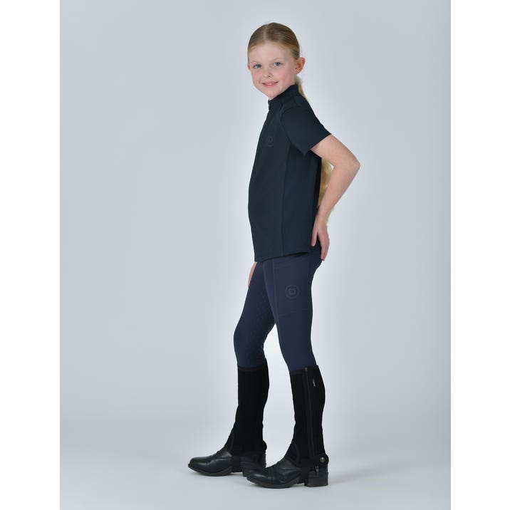 Dublin Kids 1/4 Zip Short Sleeve Top - Navy