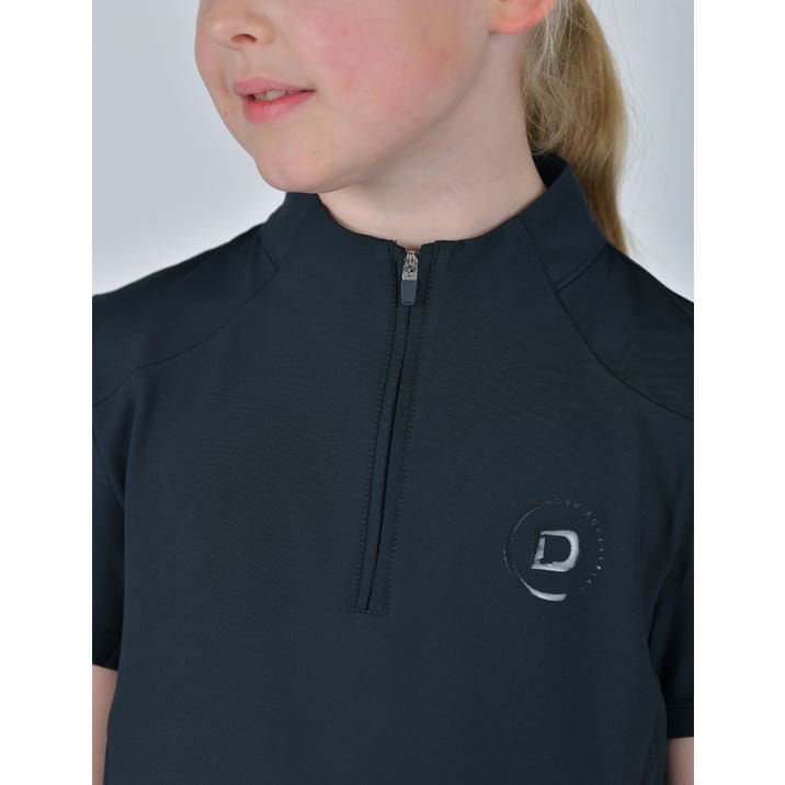 Dublin Kids 1/4 Zip Short Sleeve Top - Navy