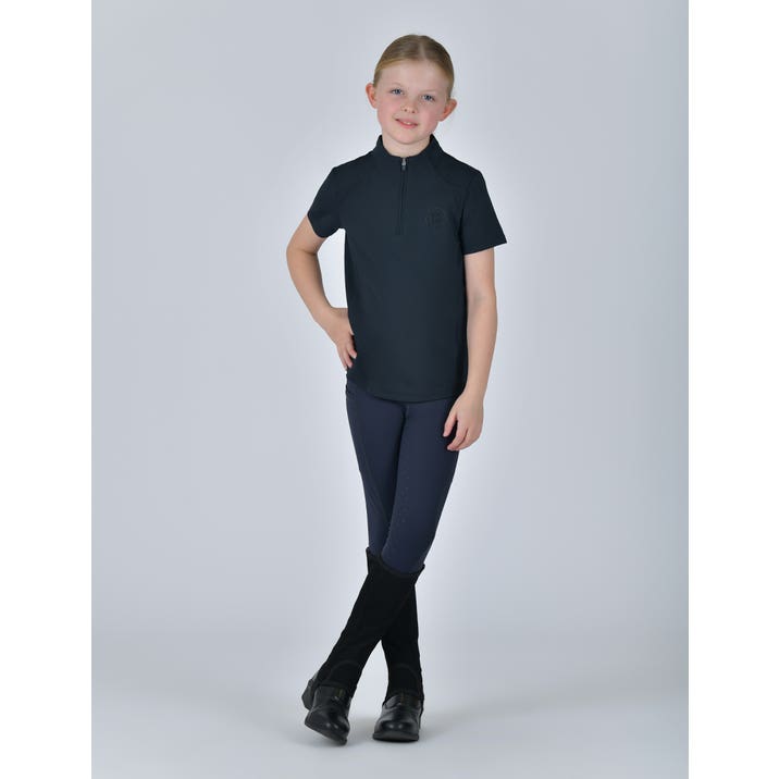 Dublin Kids 1/4 Zip Short Sleeve Top - Navy