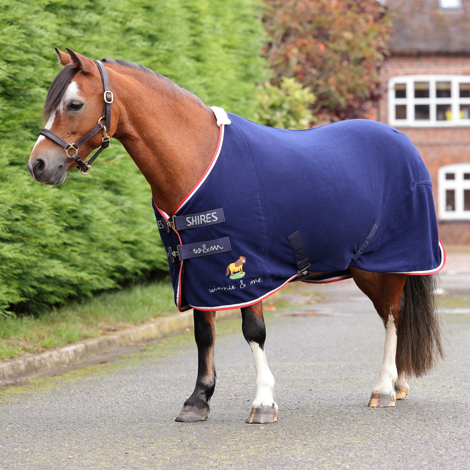 Winnie & Me Fleece Rug -Navy