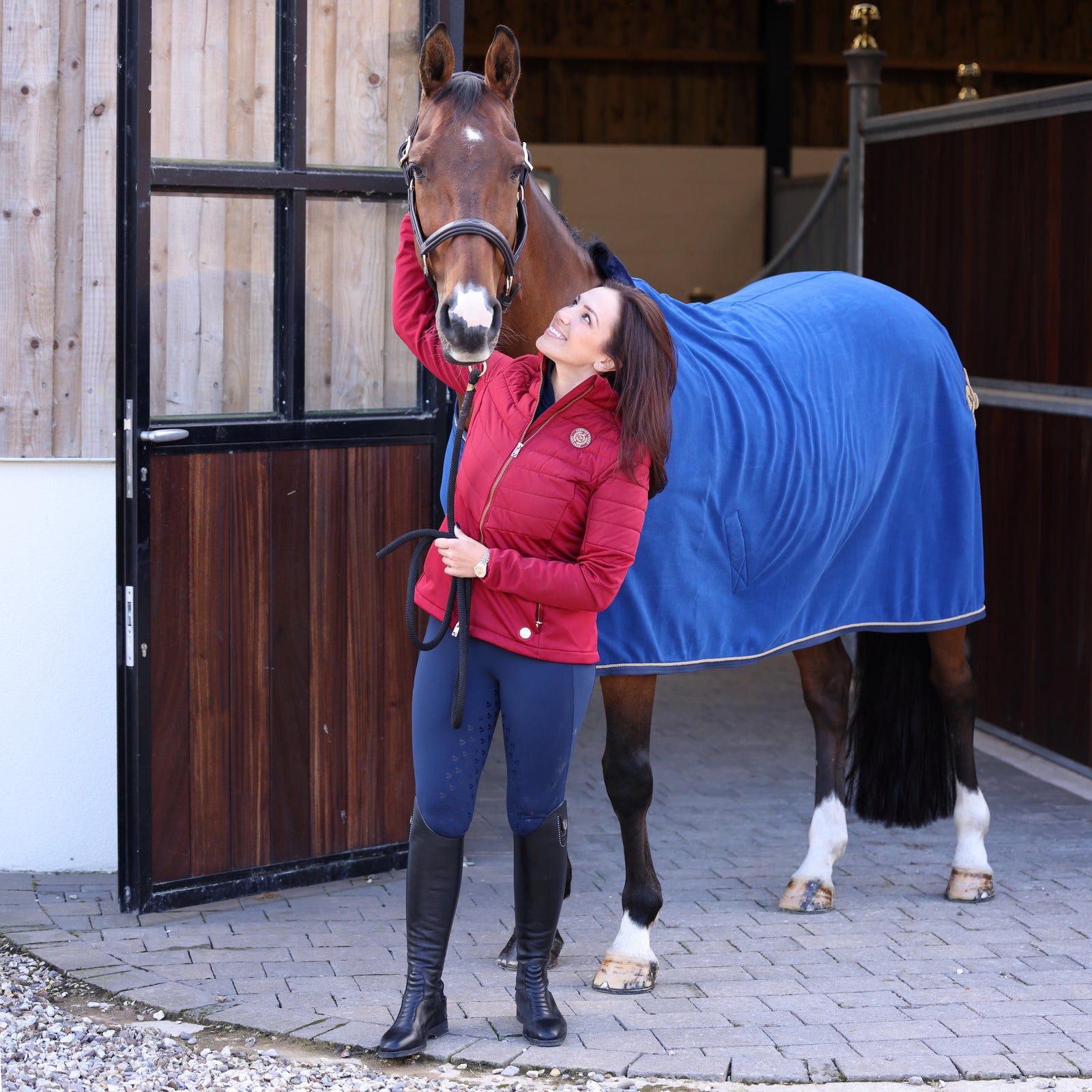 Shires Deluxe Fleece Show Rug - Navy