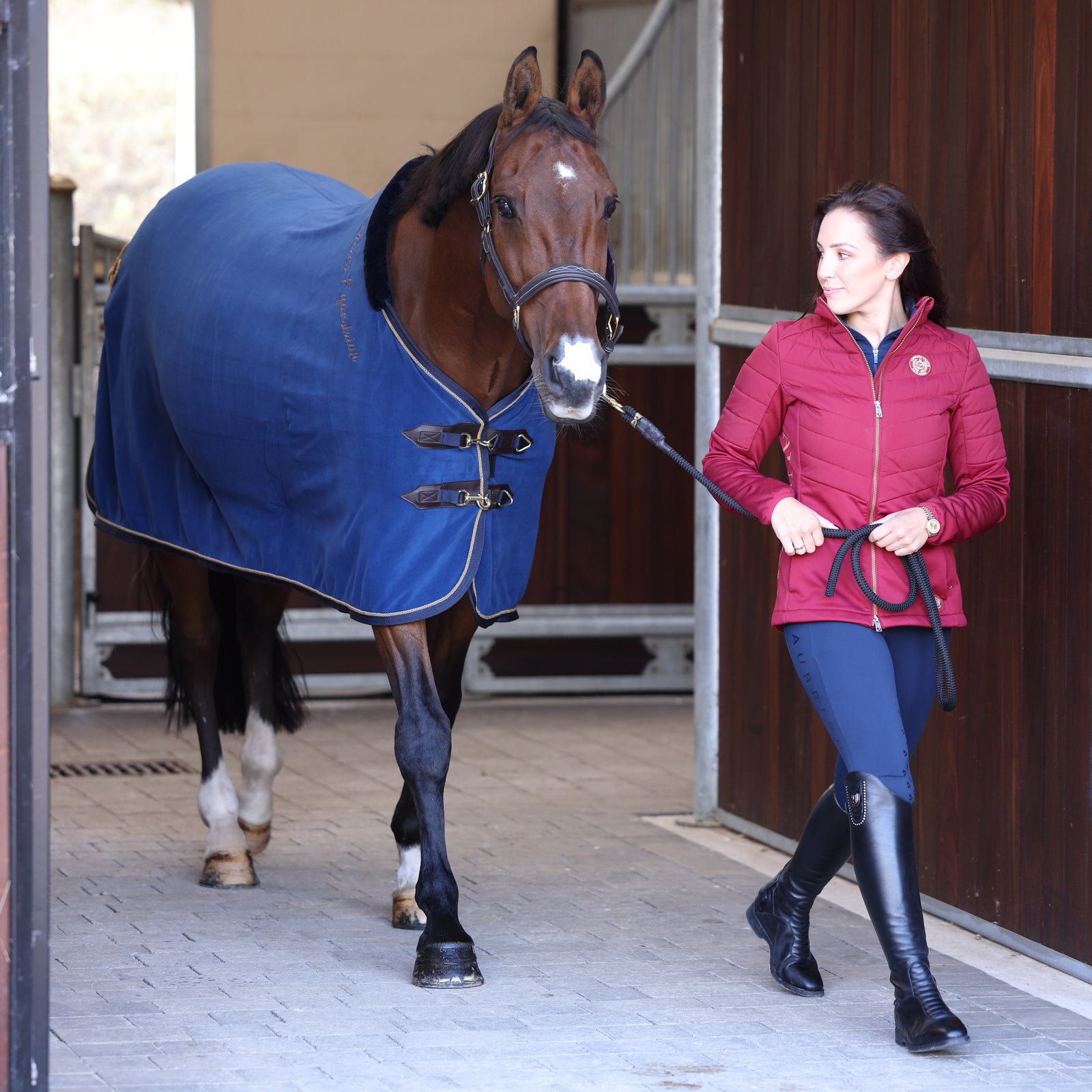 Shires Deluxe Fleece Show Rug - Navy