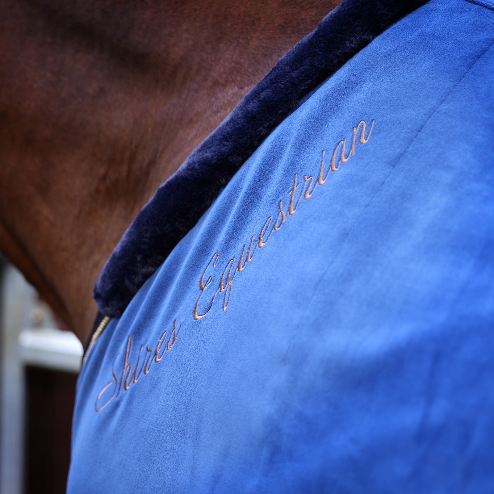 Shires Deluxe Fleece Show Rug - Navy
