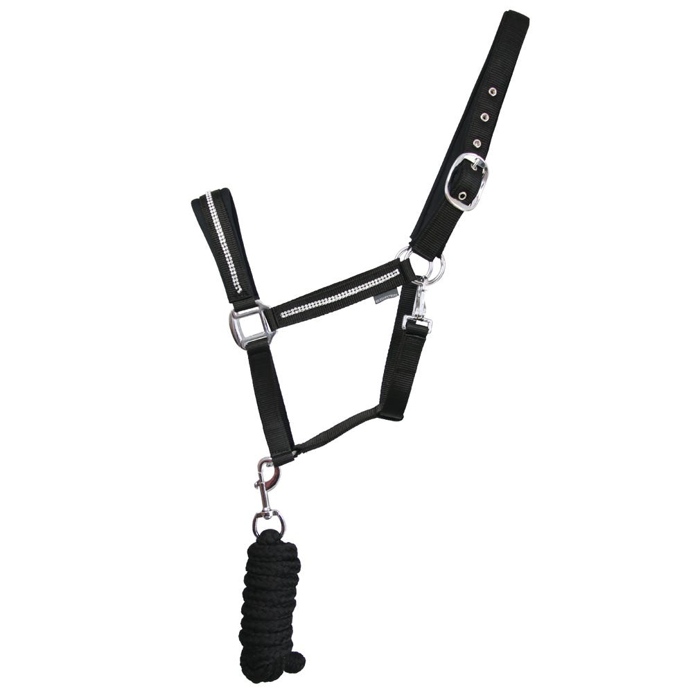 Hy Equestrian Sparkling Head Collar & Lead Rope Set