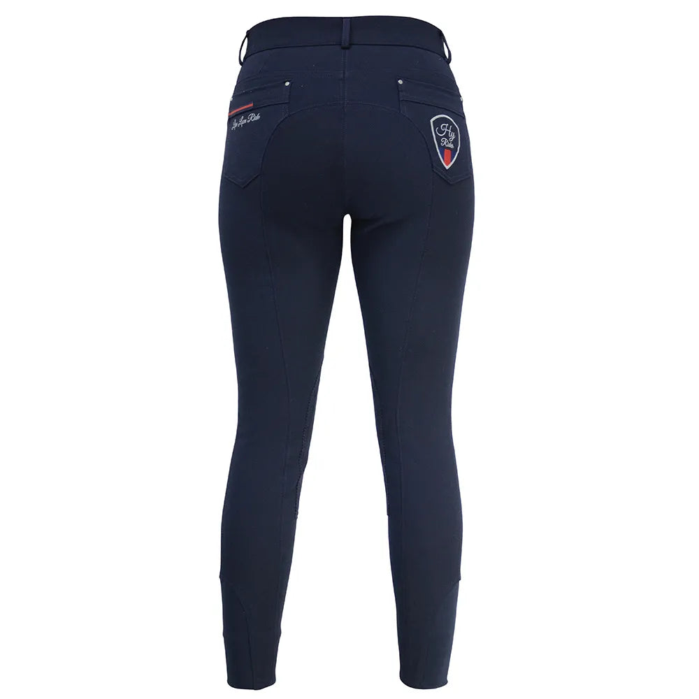 Hy Equestrian Signature Breeches - Marine-Red