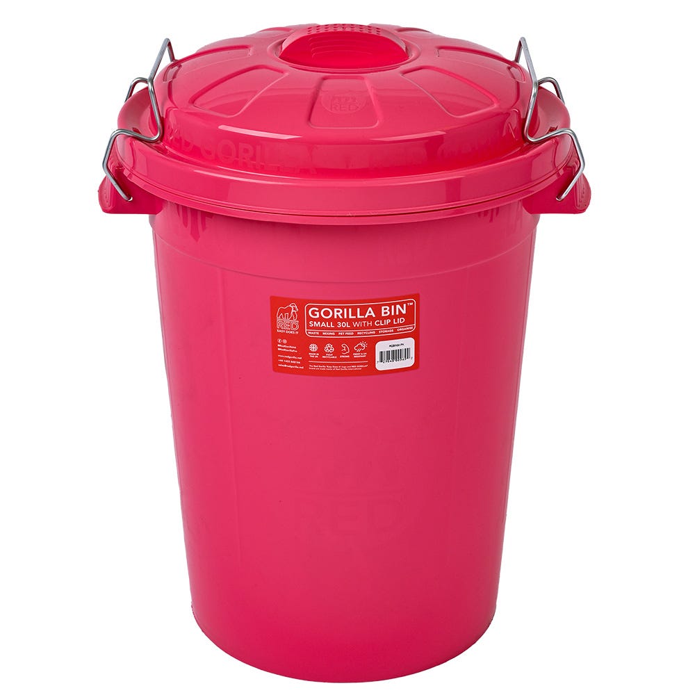 Red Gorilla Bin With Clip Lid
