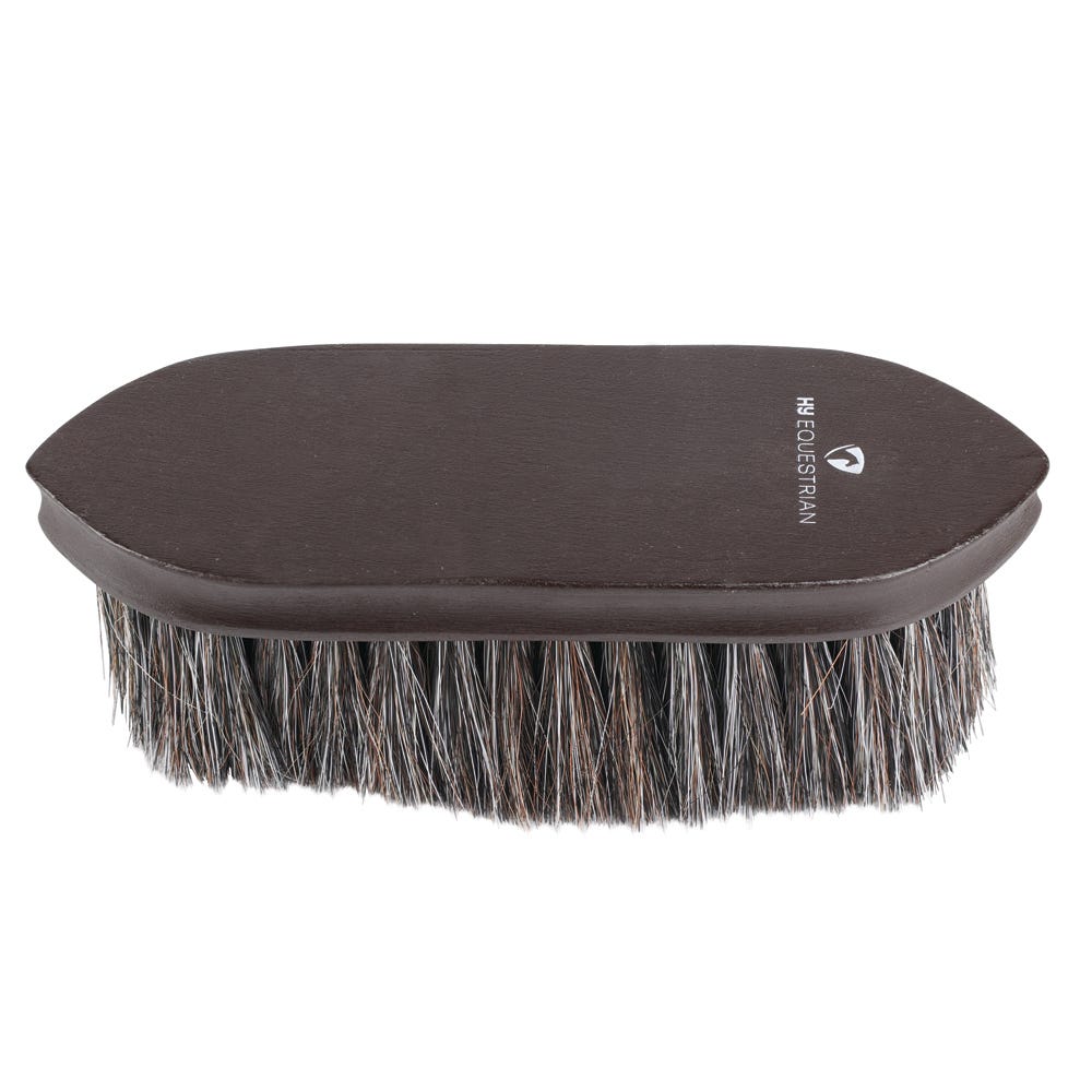 Hy Deluxe Horse Hair Wooden Dandy Brush
