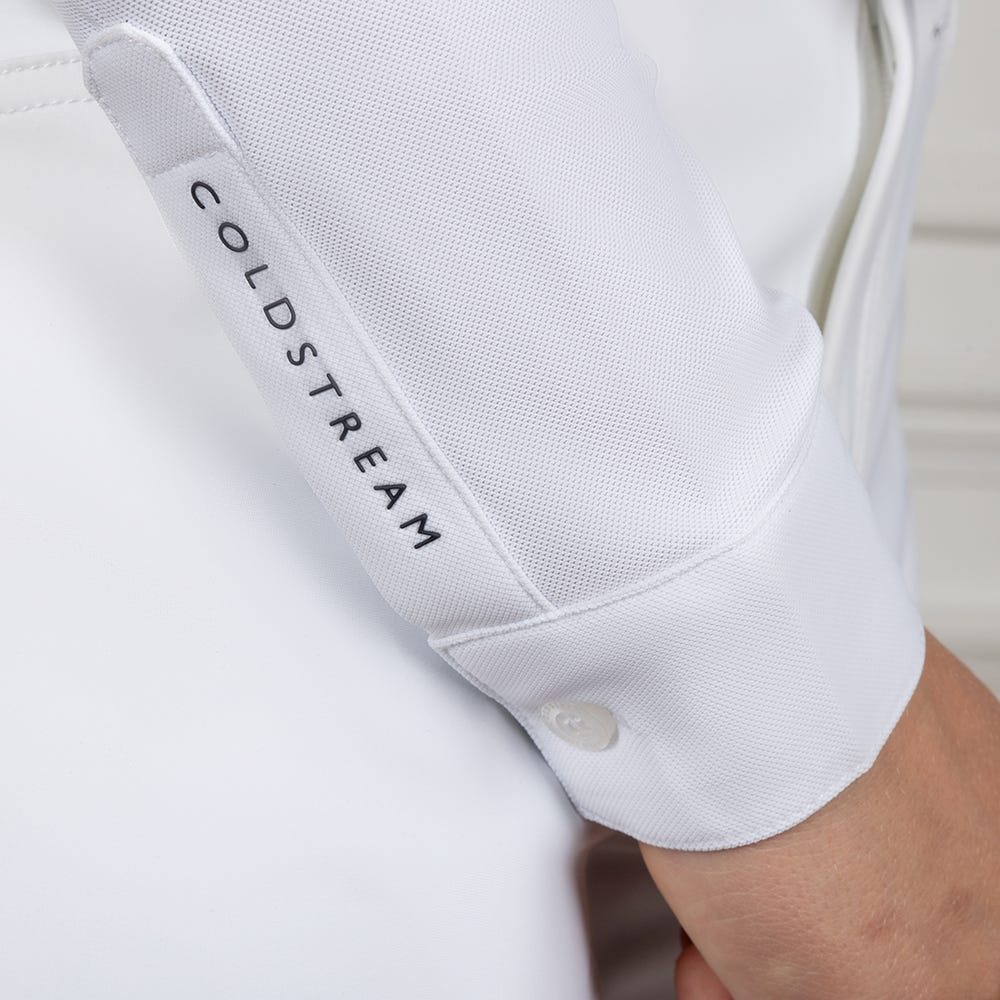 Coldstream Penston Boys Long Sleeve Show Shirt White-Navy