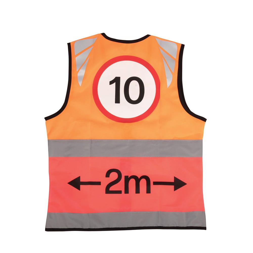 Reflector Two Tone Warning Tabard Caution Slow/ 10mph 2 metres