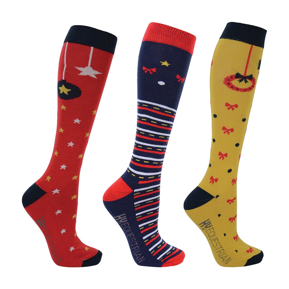 Christmas Decorations Socks (Pack of 3)
