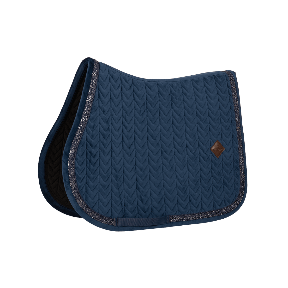 Kentucky Saddle Pad Velvet Fishbone Plaited Glitter Rope Show Jumping