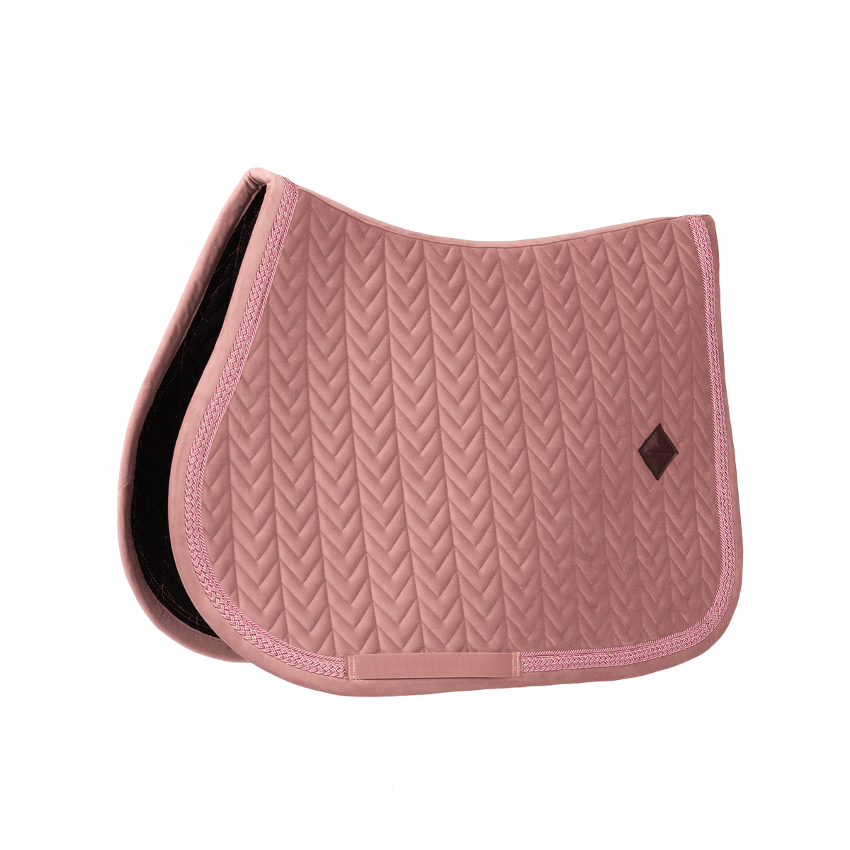 Kentucky Saddle Pad Velvet Fishbone Plaited Glitter Rope Show Jumping
