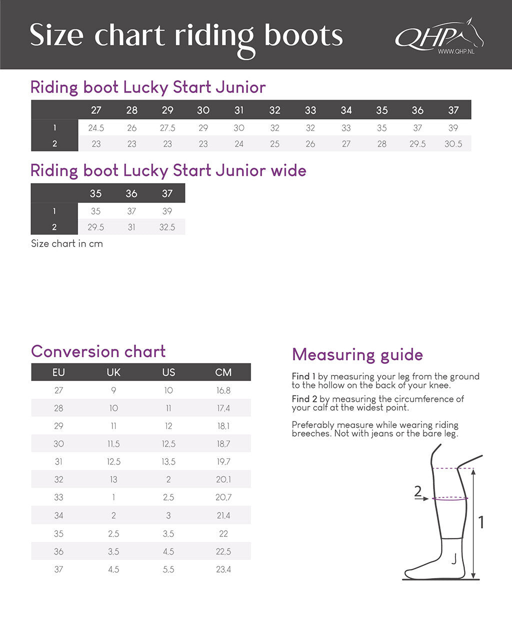 Riding boot Lucky Start Junior - Wide