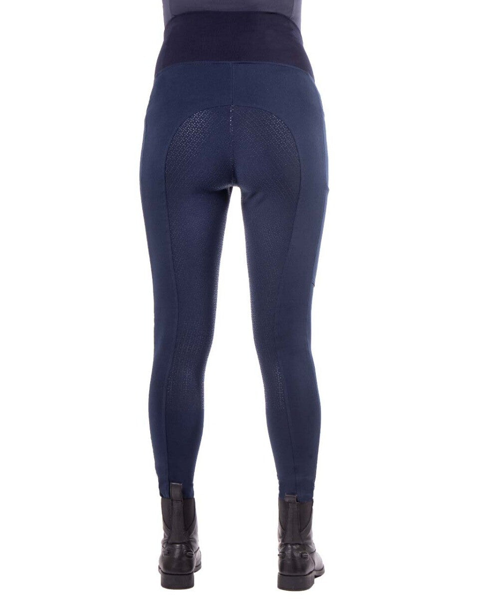 Maternity Riding Tights Full Grip Navy