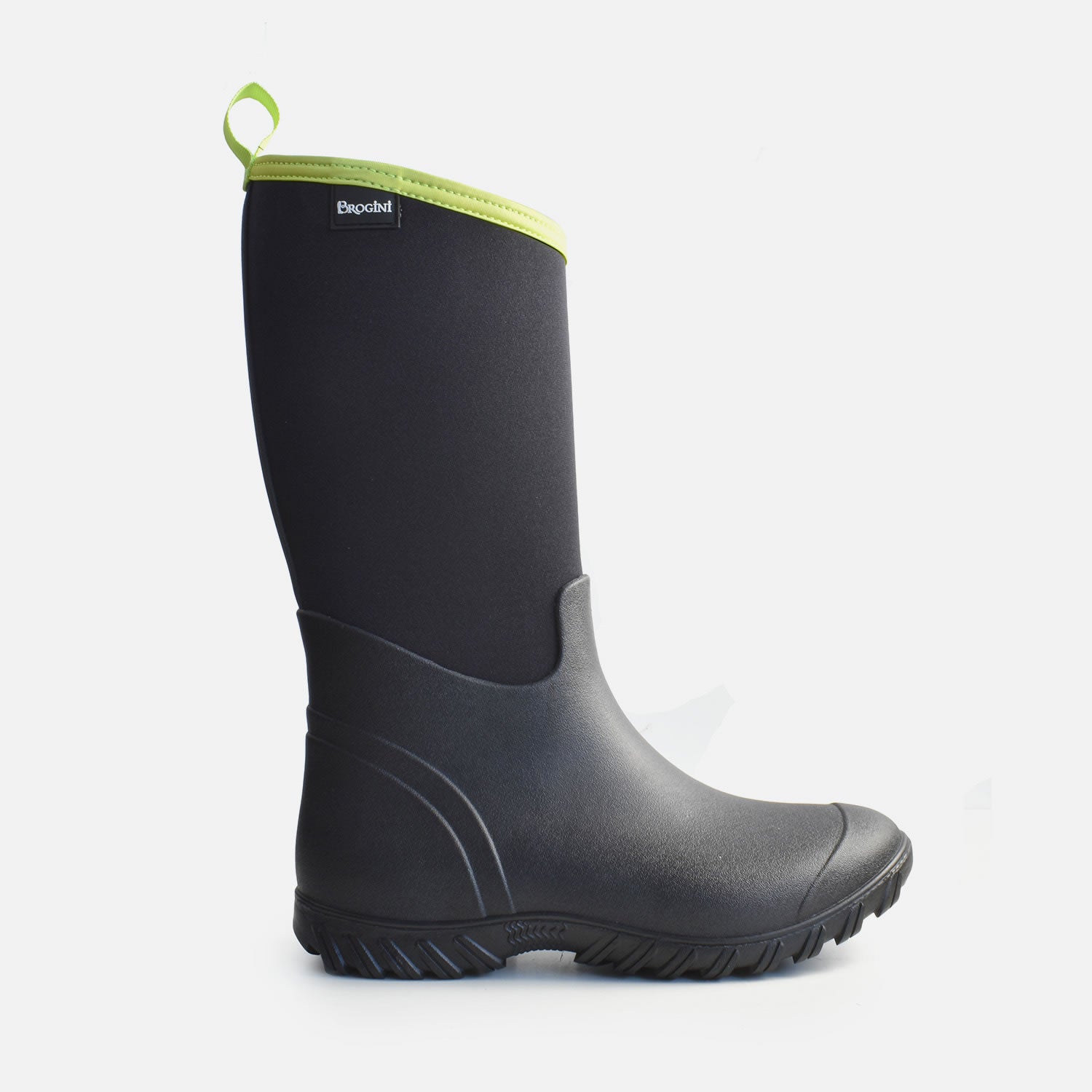 Brogini Belmont Wellies - Black/Lime