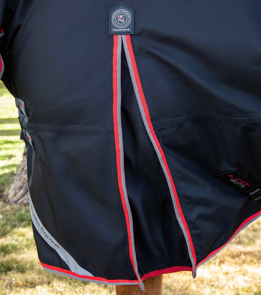 Premier Equine Buster Storm 400g Combo Turnout Rug with Snug Fit Neck - Black