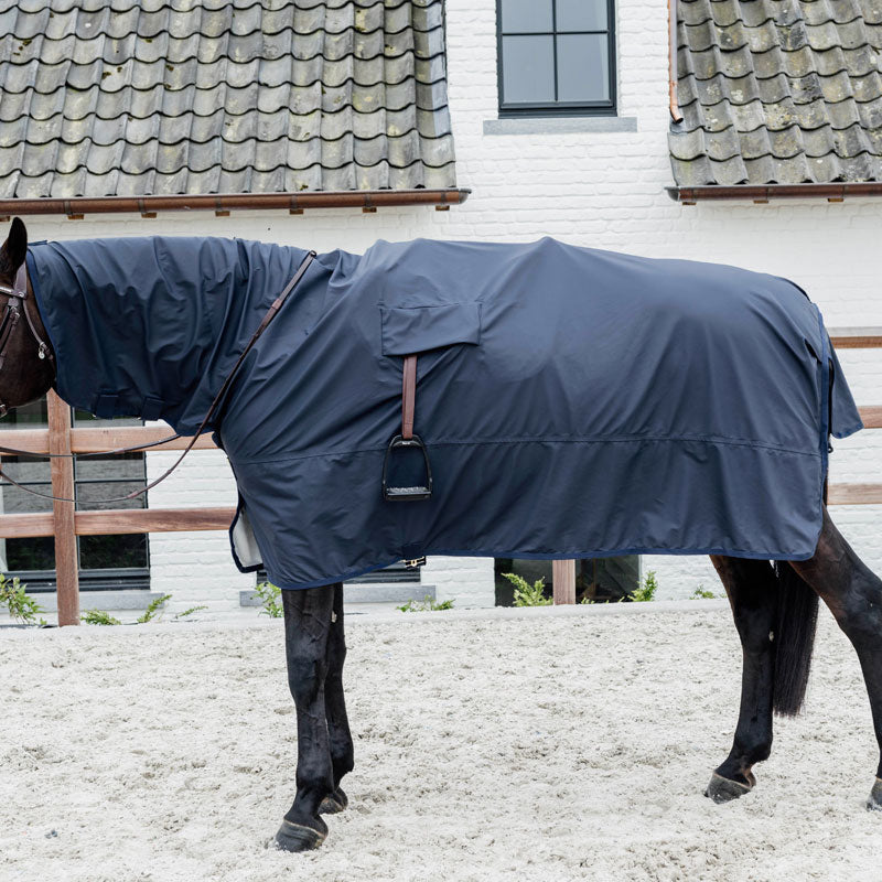Kentucky Horse Raincoat with Stirrup Holes – Navy
