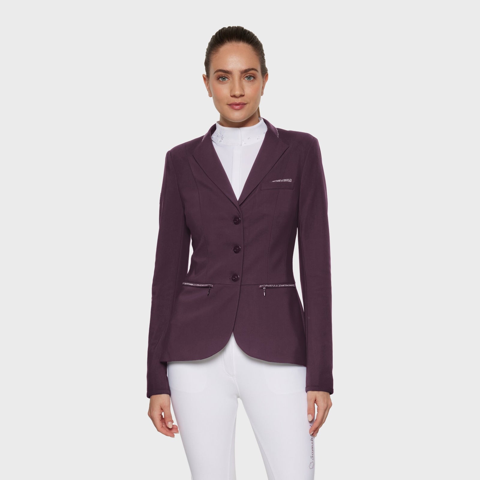 Samshield Victorine Crystal Fabric Ladies Competition Jacket - Plum SS25