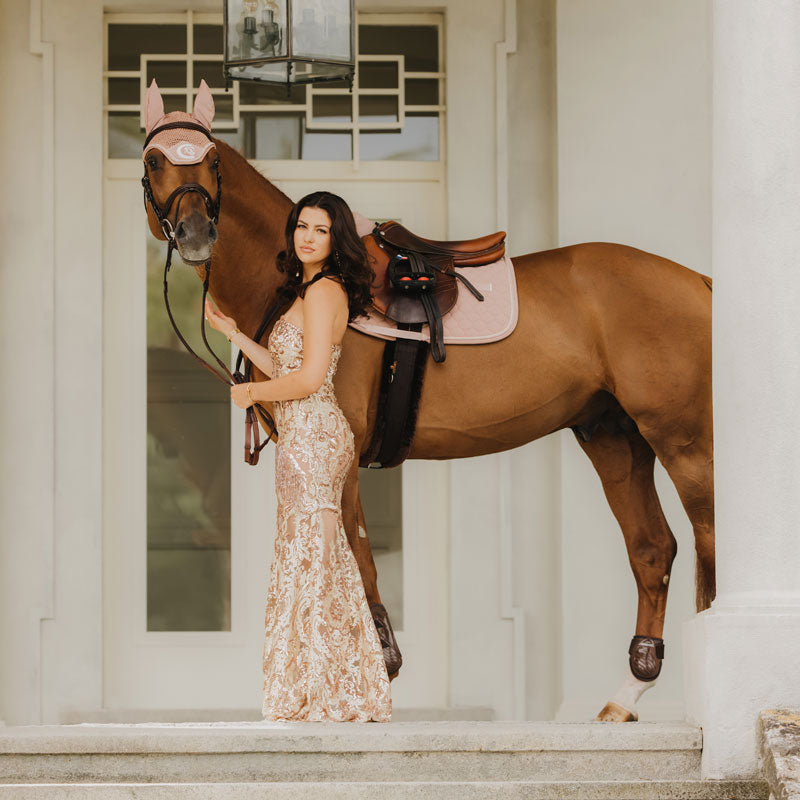 Kentucky Saddle Pad Onion Quilt Rubber Logo Jumping