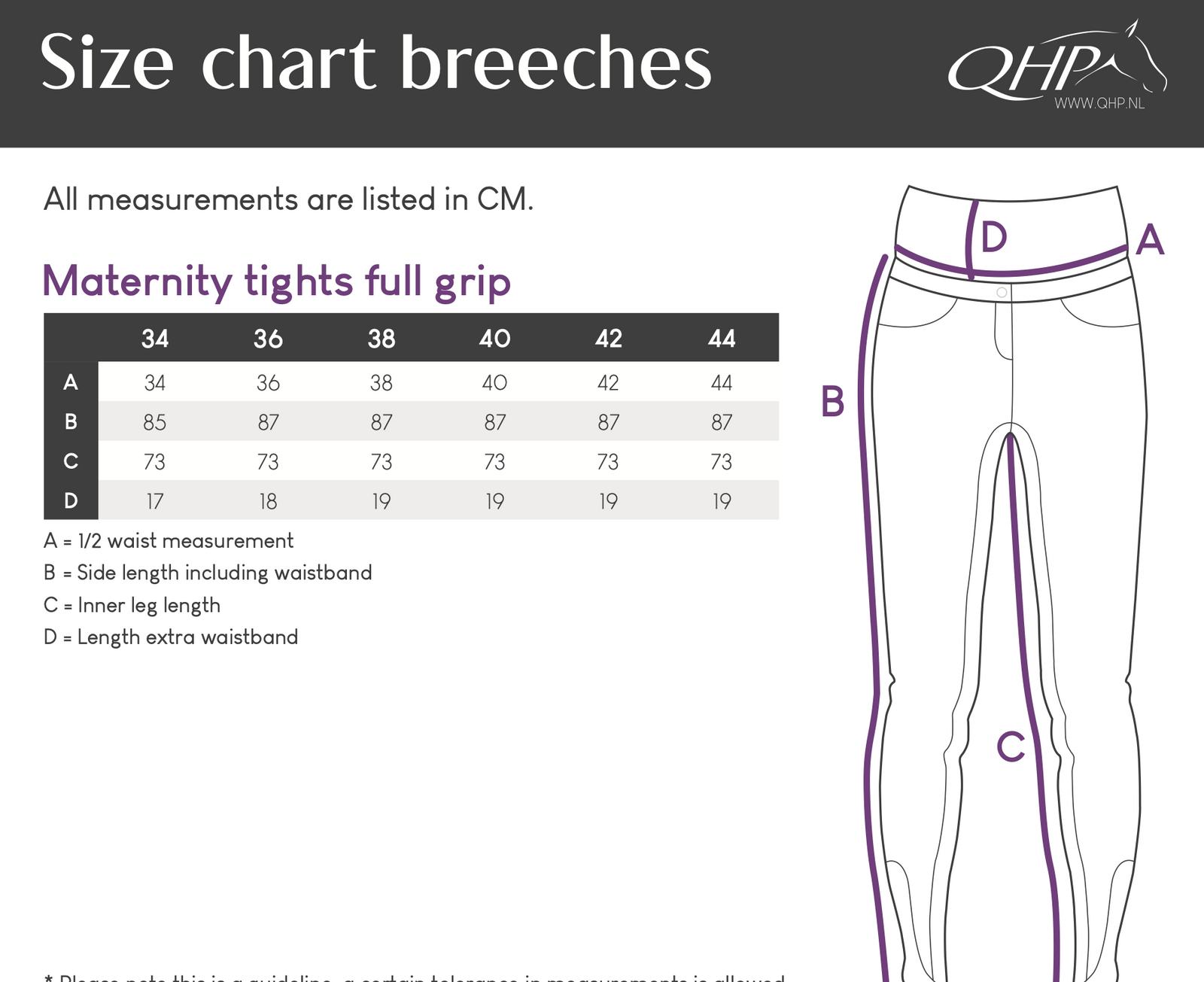 Maternity Riding Tights Full Grip Navy