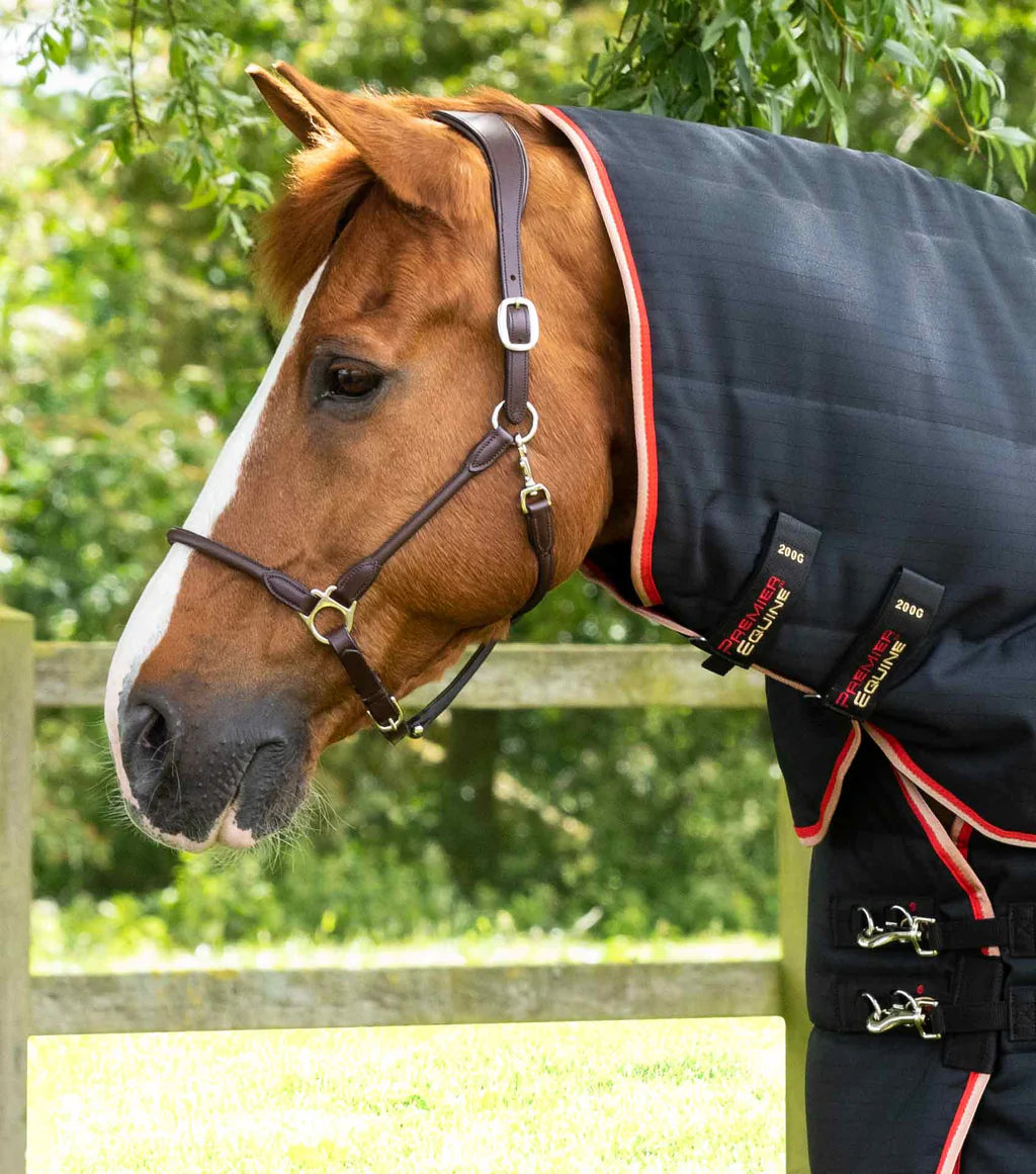 Premier Equine Stable Buster 450g Stable Rug with Neck Cover - Black