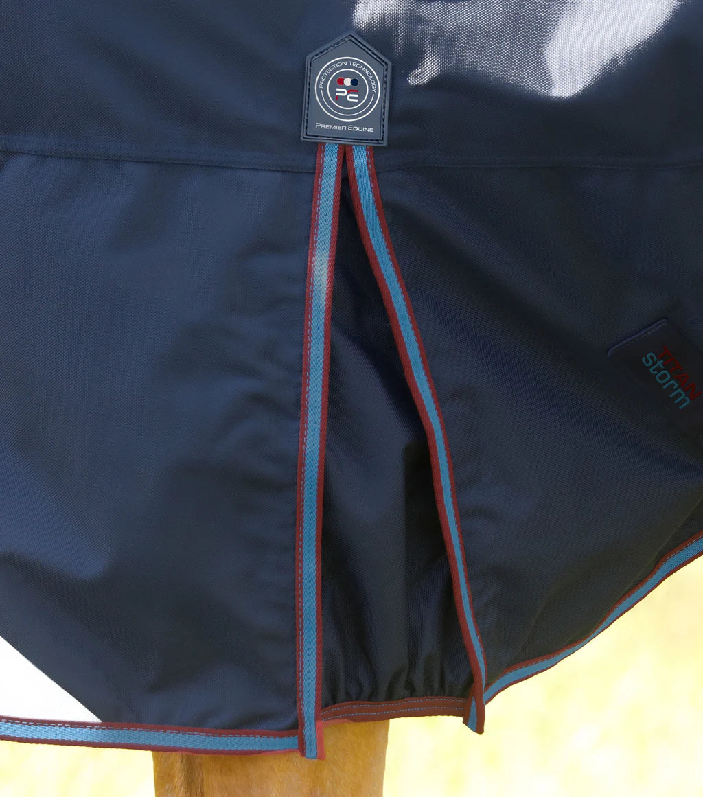 Premier Equine Titan Storm 200g Combo Turnout Rug with Snug-Fit Neck Cover - Navy