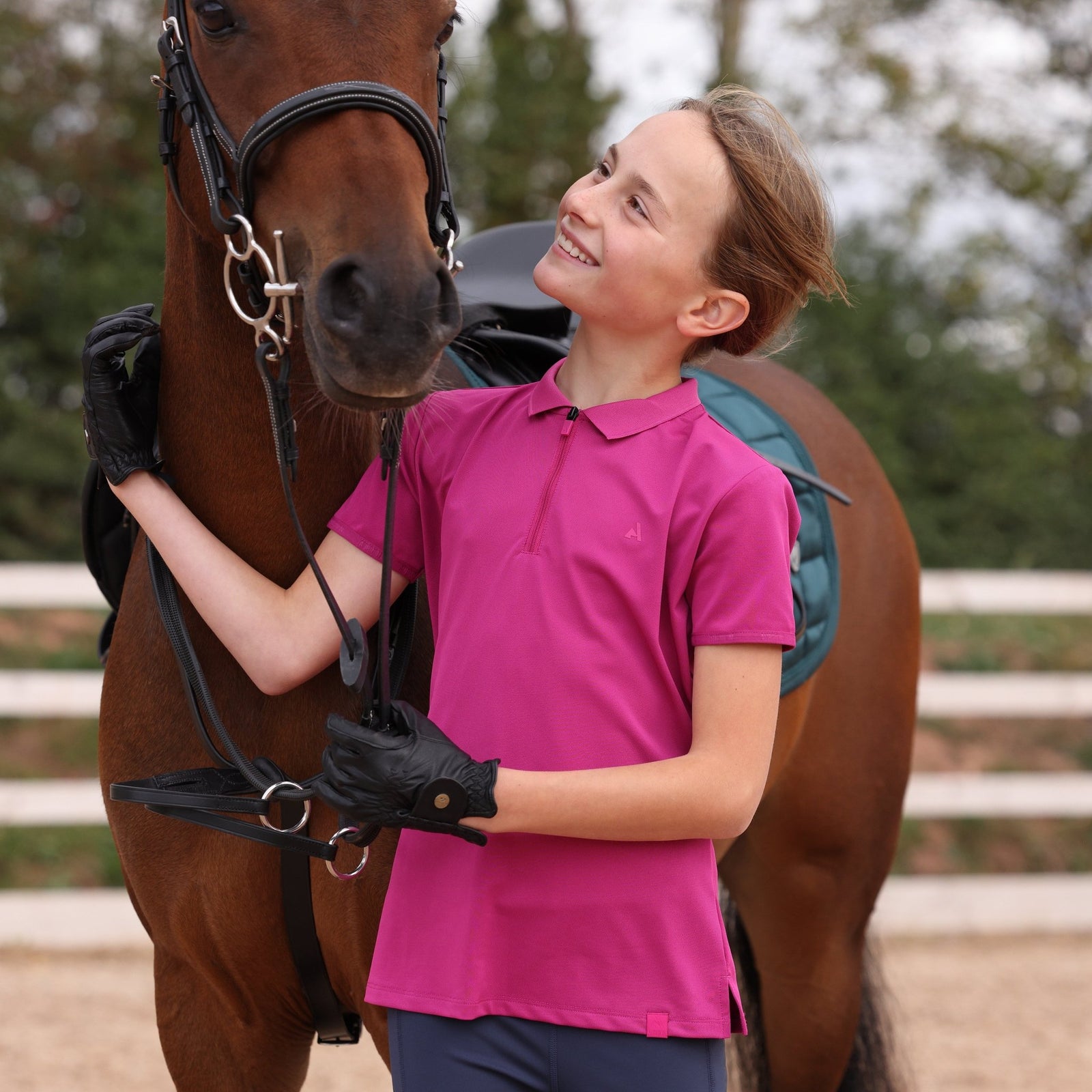 Aubrion React Tech Polo - Young Rider - Nags Essentials