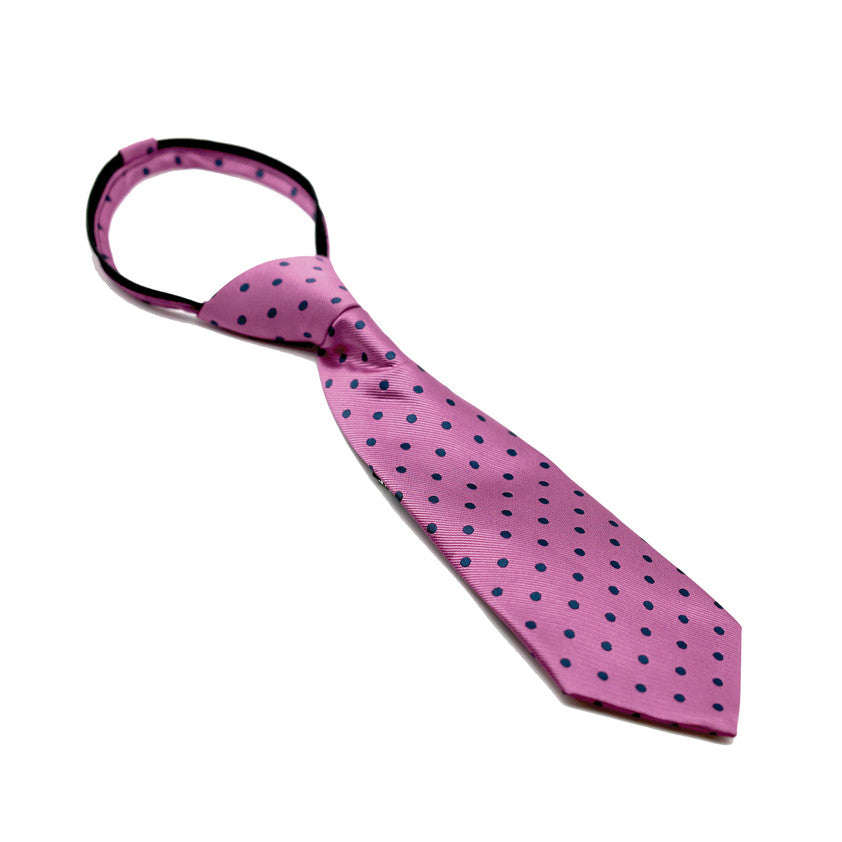 Polka Dot Zipper Tie - Junior