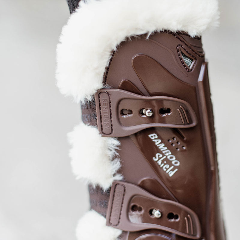 Kentucky Vegan Sheepskin Tendon Boots Bamboo Shield Elastic