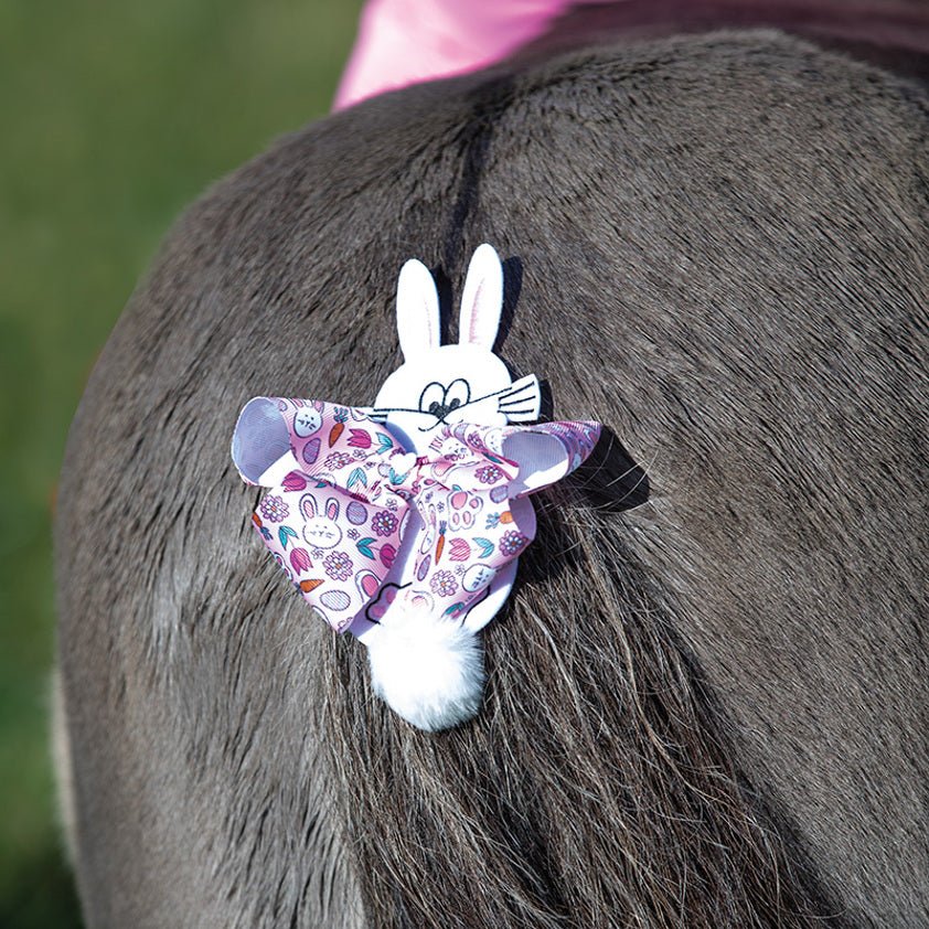Bunny Rabbit Horse Tail Bow - White - Nags Essentials