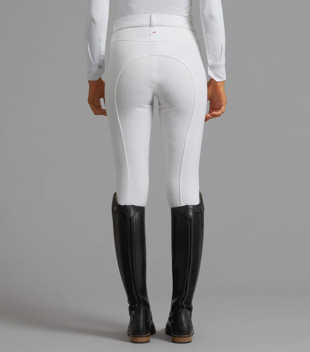Premier Equine Cassa Ladies Full Seat Gel Competition Riding Breeches - White