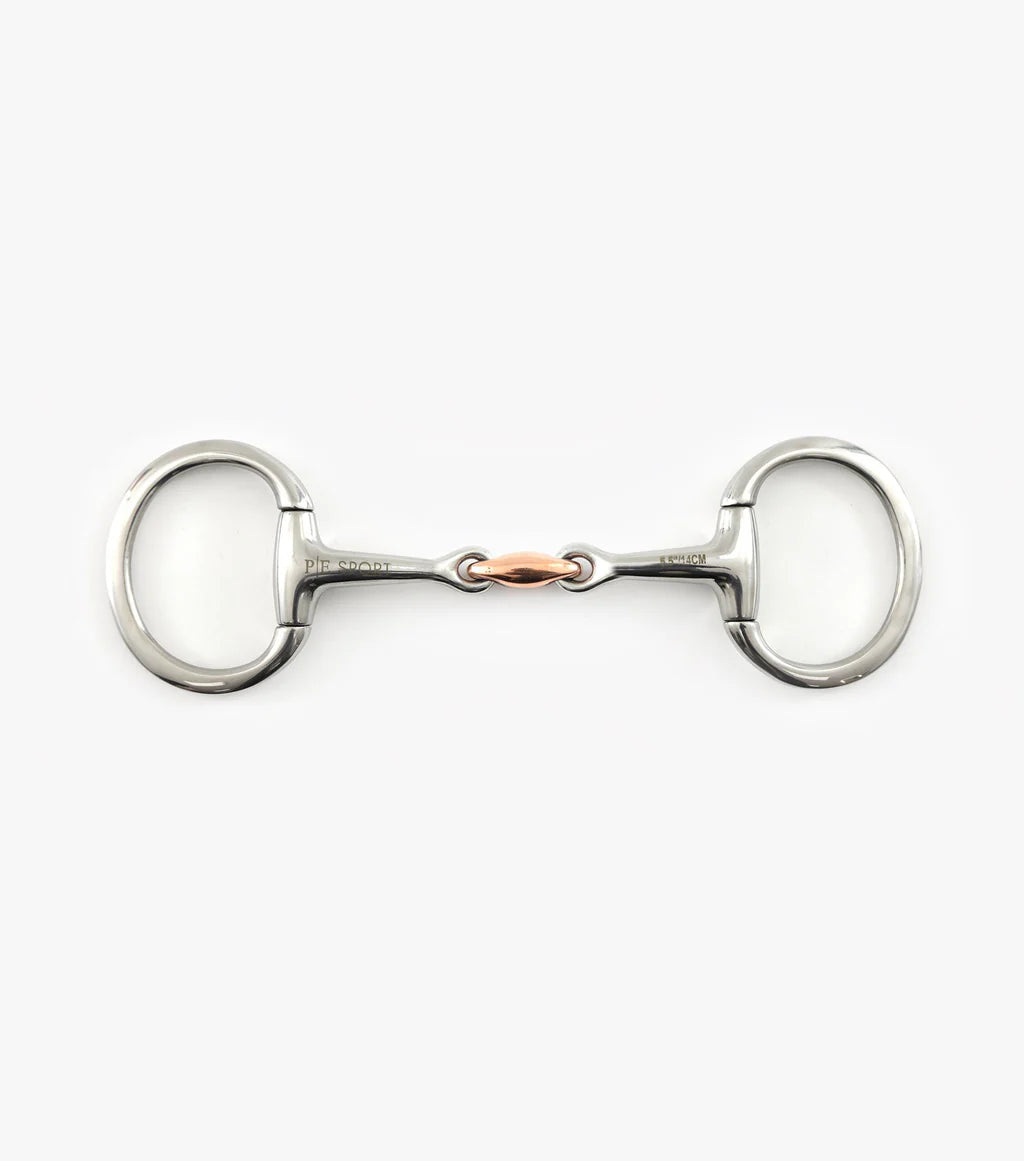 Premier Equine Eggbutt Snaffle with Copper Lozenge