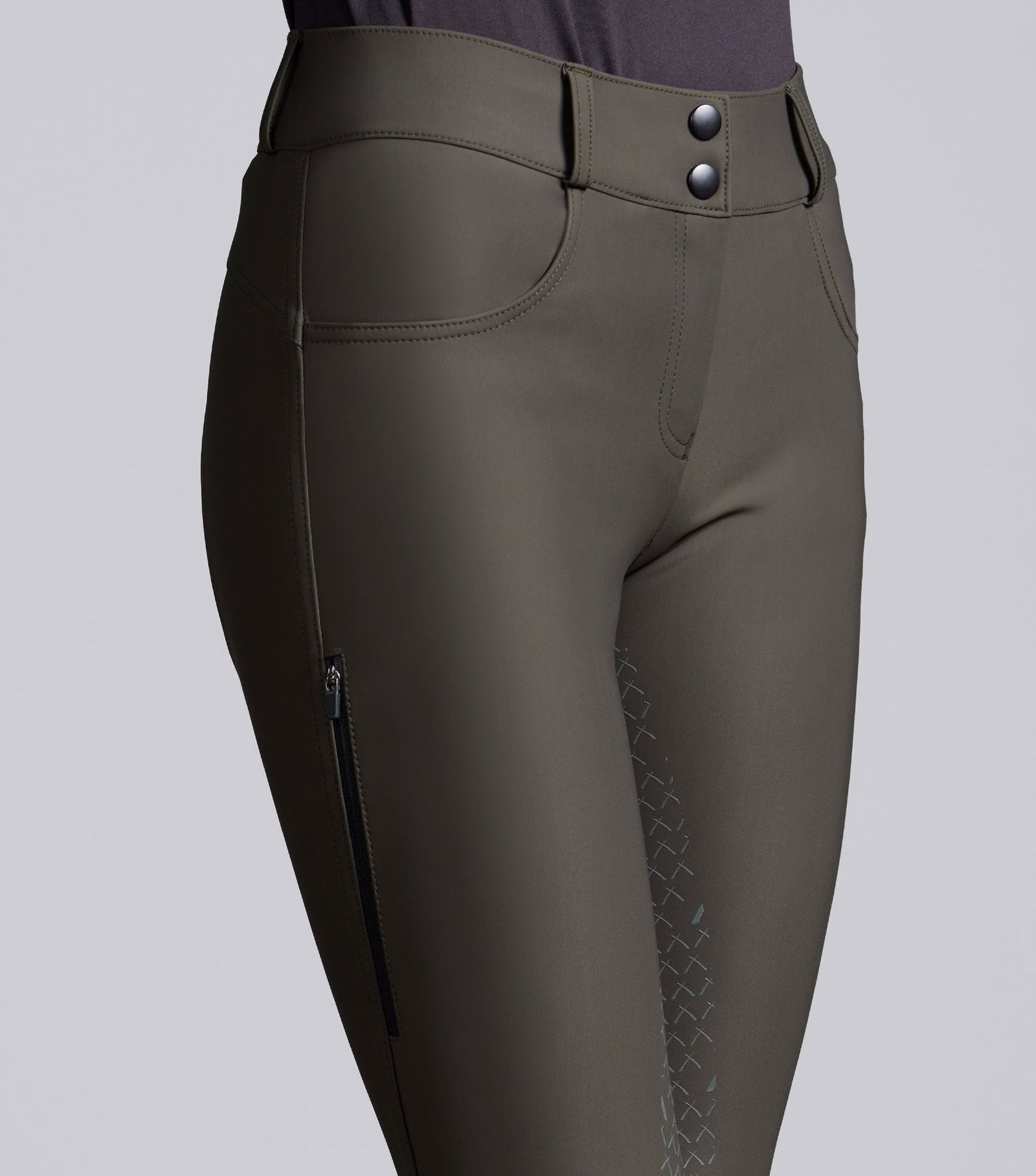 Elixir Womens Gel Full Seat Riding Breeches Mosswood