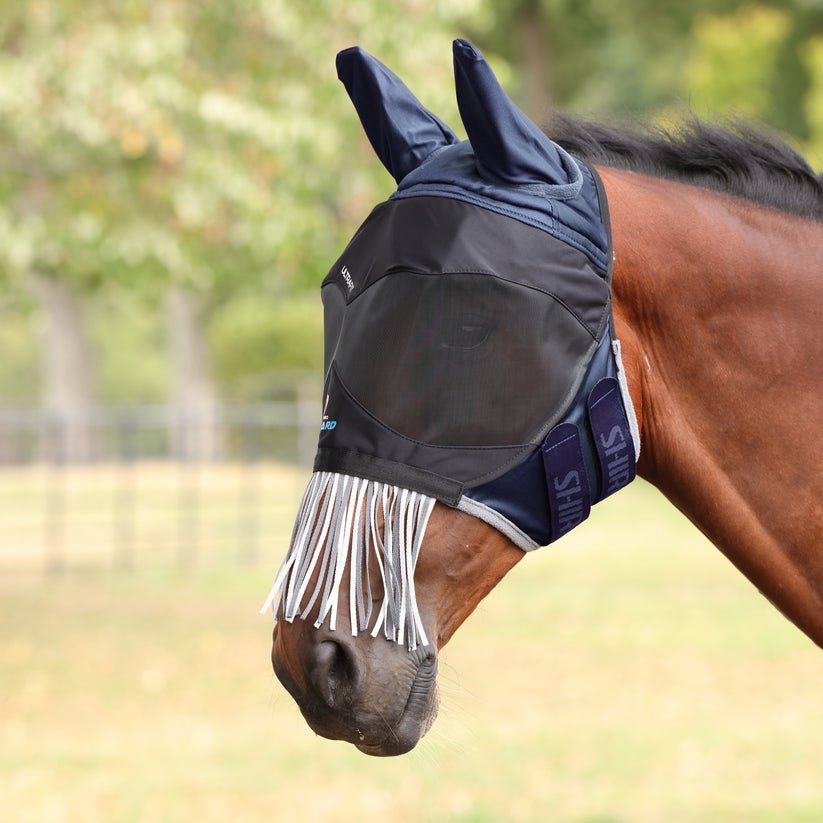 FlyGuard Pro Deluxe Fly Mask with Ears & Nose Fringe - Nags Essentials