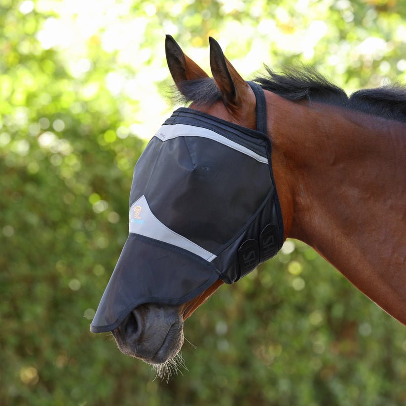 FlyGuard Pro Fine Mesh Earless Fly Mask with Nose - Nags Essentials