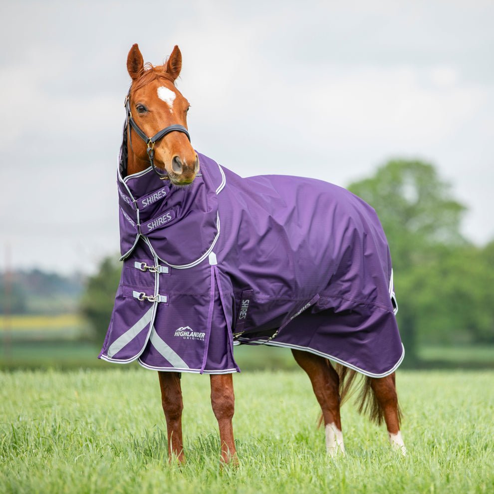 Highlander Original 100 Turnout Neck Cover - Plum - Nags Essentials