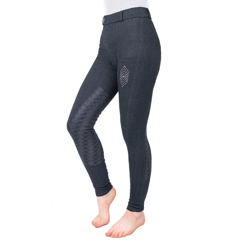 Hy Equestrian Children's Jesmond Jewel Denim Look Tights - Nags Essentials