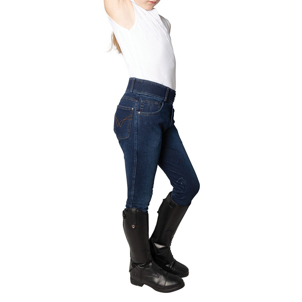 Hy Equestrian Elevate Mizs Style Denim Breeches - Nags Essentials