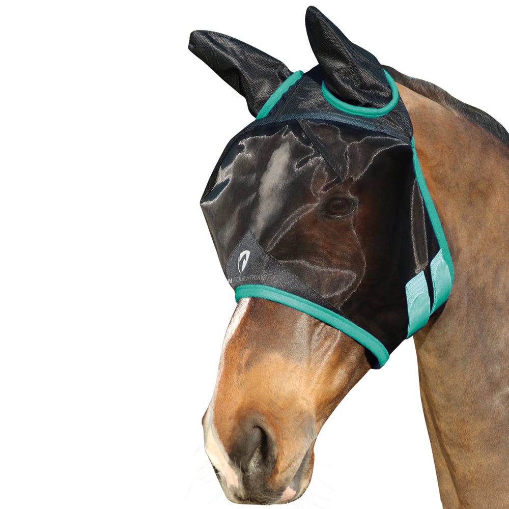 Hy Equestrian Mesh Half Mask with Ears - Nags Essentials