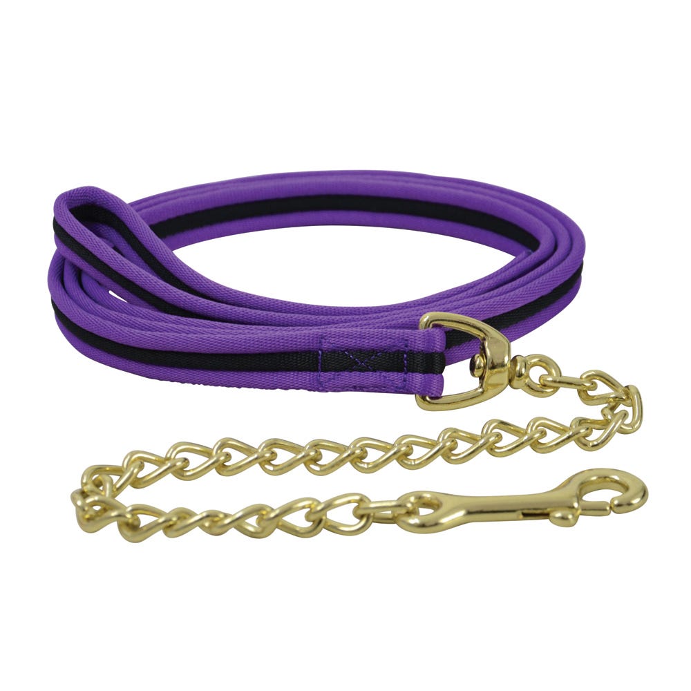 Hy Equestrian Soft Webbing Lead Rein With Chain - Nags Essentials
