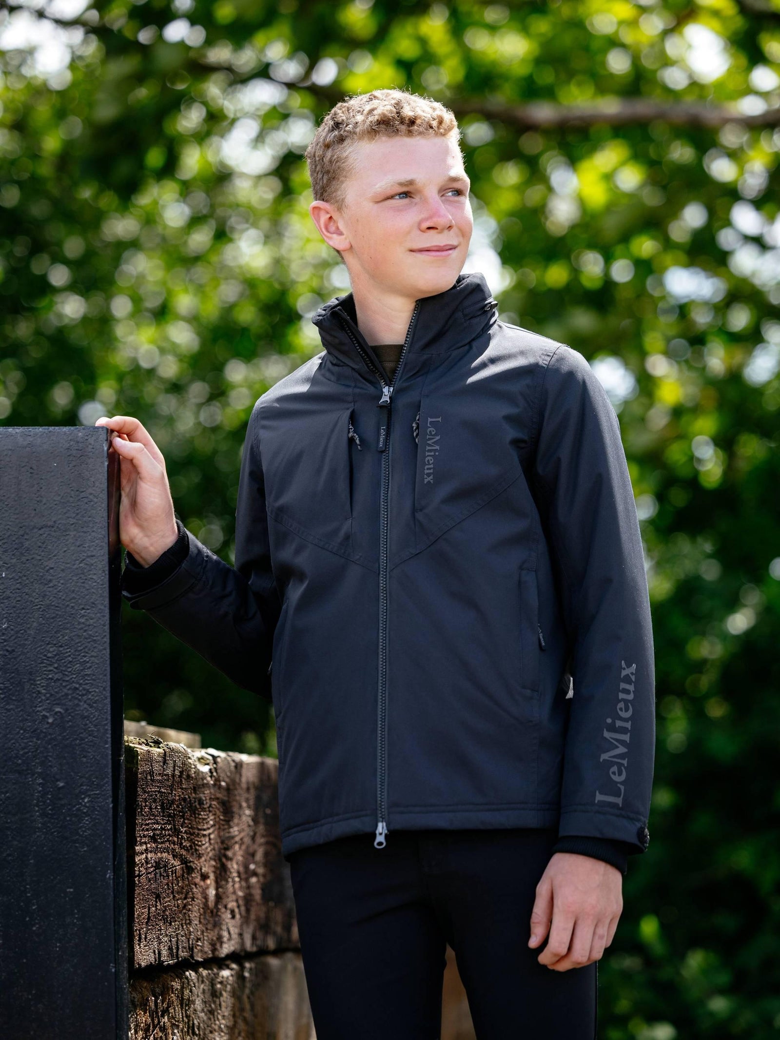 Lemieux Young Rider Boys Waterproof Team Jacket - Black