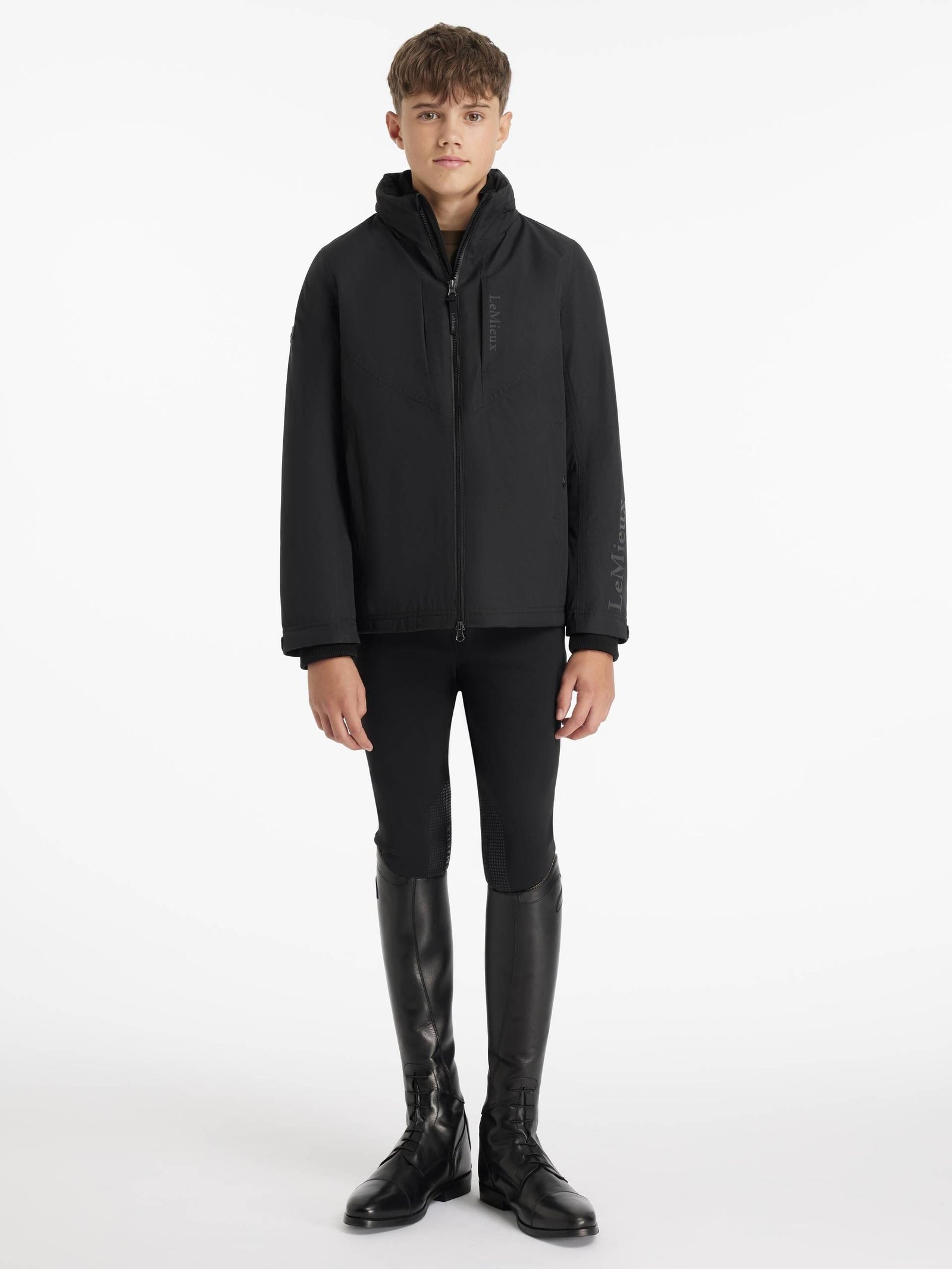 Lemieux Young Rider Boys Waterproof Team Jacket - Black
