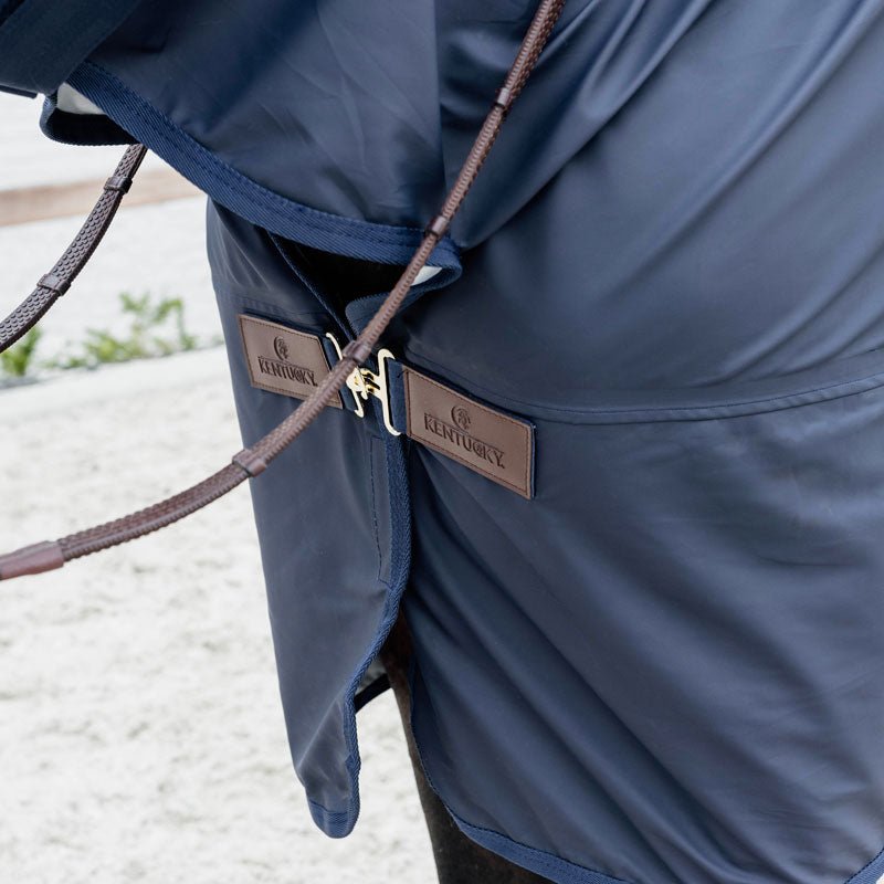 Kentucky Horse Raincoat with Stirrup Holes – Navy - Nags Essentials