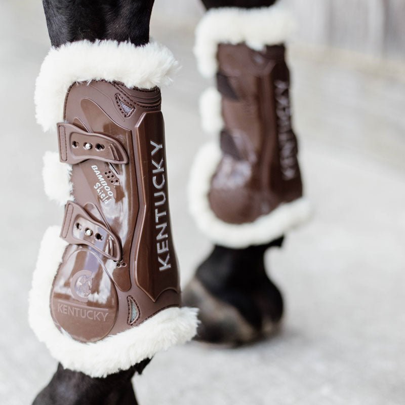 Kentucky Vegan Sheepskin Tendon Boots Bamboo Shield Elastic - Nags Essentials