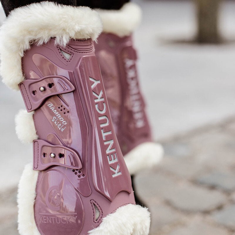 Kentucky Vegan Sheepskin Tendon Boots Bamboo Shield Elastic - Nags Essentials