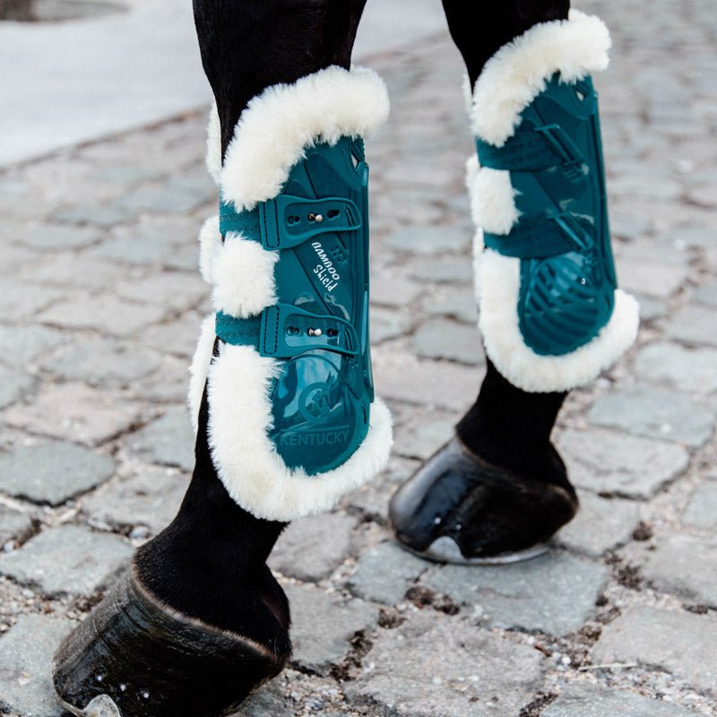 Kentucky Vegan Sheepskin Tendon Boots Bamboo Shield Elastic - Nags Essentials