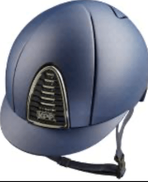 KEP Cromo 2.0 Matt Blue with Chrome Mirror and Crystals with Blue Harness Standard Peak - Nags Essentials