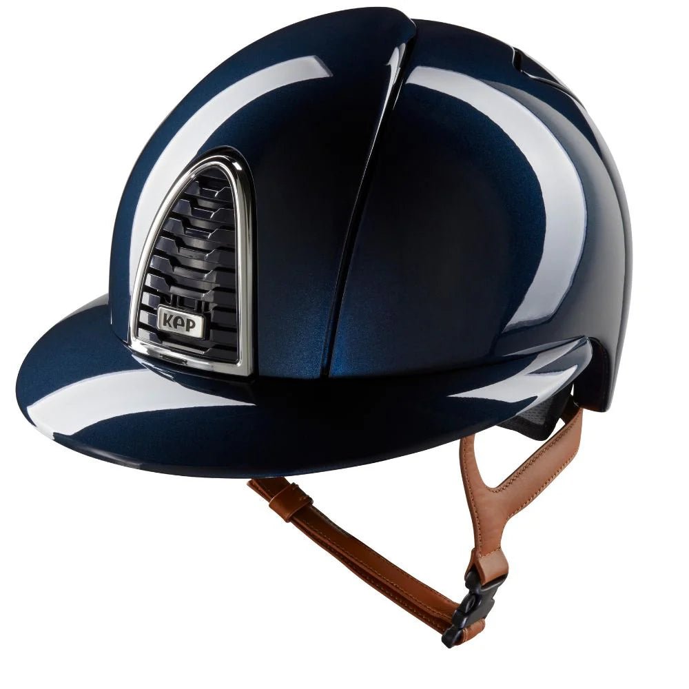KEP Cromo 2.0 Shine Blue with Tan Harness Polo Peak - Nags Essentials
